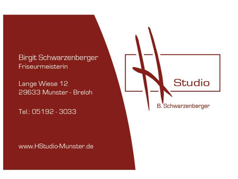 Visitenkarte für H Studio Munster