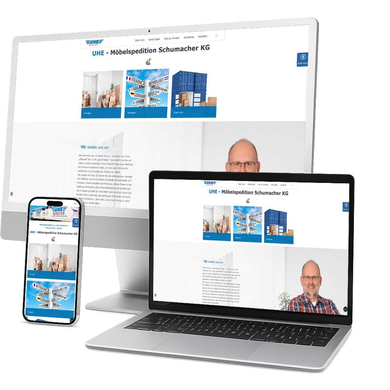 Websiteprojekt edm-service Marco Pracht: UHE Möbelspedition Schumacher KG