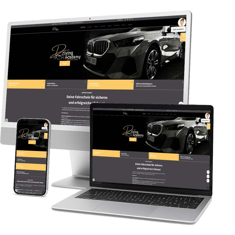 Websiteprojekt edm-service Marco Pracht: Fahrschule Driving Academy Soltau