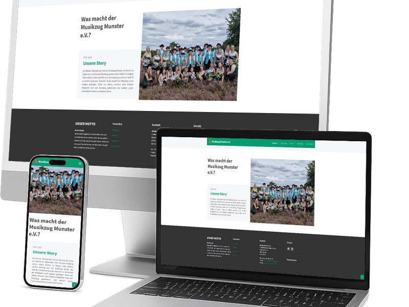 Websiteprojekt edm-service Marco Pracht: Musikzug Munster e. V.