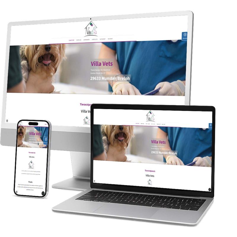 Websiteprojekt edm-service Marco Pracht: Tierarztpraxis VillaVets