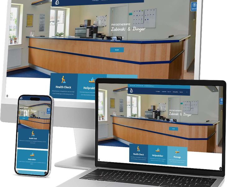 Websiteprojekt edm-service Marco Pracht: Physiotherapie Zabinski & Binger