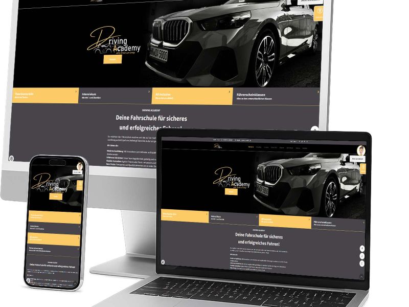 Websiteprojekt edm-service Marco Pracht: Fahrschule Driving Academy Soltau