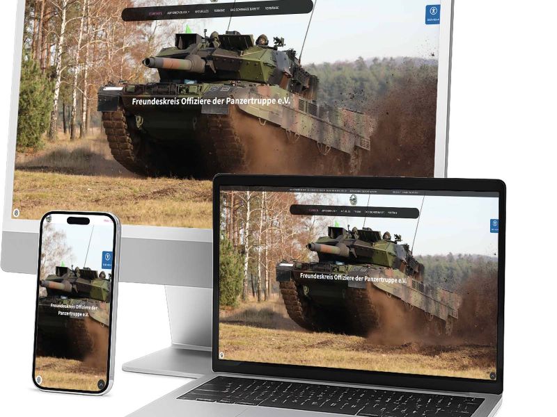 Websiteprojekt edm-service Marco Pracht: Freundeskreis Offiziere der Panzertruppe e. V.