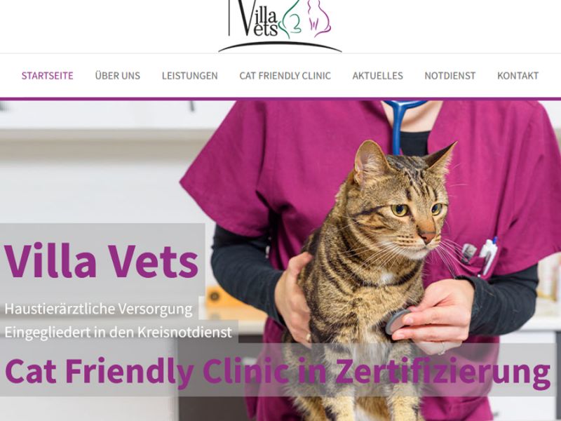 Bild der Startseite der Tierarztpraxis VillaVets in 29633 Munster.